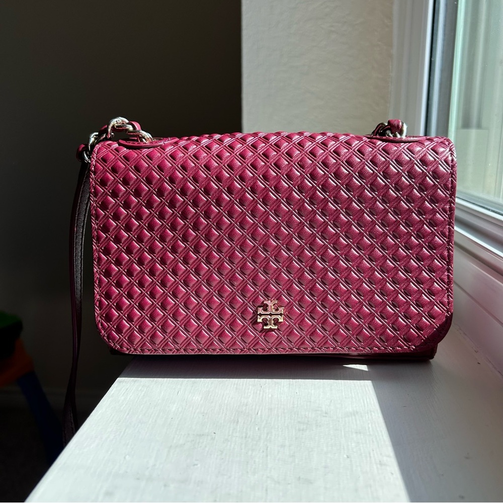 Tory Burch Marion Embossed Shrunken Mini Shoulder Bag